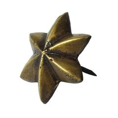 10% OFF 6-Point Star Clavo 1-3/16 inch Diameter - Antique Brass