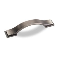 Miranda 3-3/4 Inch Center to Center Bright Nickel Brushed with Dull Lacquer Cabinet Pull Miranda 3-3/4 Inch Center to Center Bright Nickel Brushed with Dull Lacquer Cabinet Pull