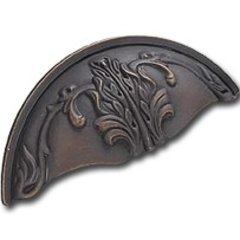 Corinthian 3 Inch Center to Center Ancient Bronze Cabinet Cup Pull Corinthian 3 Inch Center to Center Ancient Bronze Cabinet Cup Pull