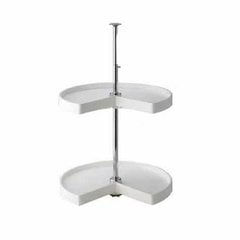 2 Shelf Kidney 18"- White 2 Shelf Kidney 18"- White
