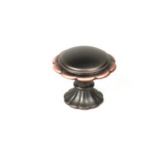Fiori 1-3/8 Inch Diameter Antique Bronze With Copper Cabinet Knob Fiori 1-3/8 Inch Diameter Antique Bronze With Copper Cabinet Knob