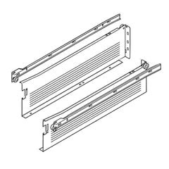 Metabox Slide 4-5/8H inch x 20"L - White with Front Fix Brackets Metabox Slide 4-5/8H inch x 20"L - White with Front Fix Brackets