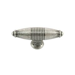 Striped 2-5/8 Inch Diameter Antique Silver Cabinet Knob Striped 2-5/8 Inch Diameter Antique Silver Cabinet Knob