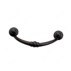 Art Deco 2-1/2 Inch Center to Center Matte Black Cabinet Bail Pull Art Deco 2-1/2 Inch Center to Center Matte Black Cabinet Bail Pull