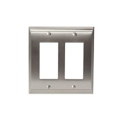 Candler Two Rocker Wall Plate Satin Nickel Candler Two Rocker Wall Plate Satin Nickel