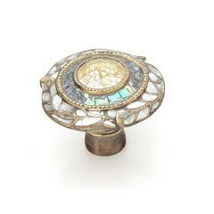Fair Isle 1-1/2 Inch Diameter Aged Dover Cabinet Knob Fair Isle 1-1/2 Inch Diameter Aged Dover Cabinet Knob