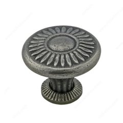 Traditional Cast Iron 1-1/2 Inch Diameter Natural Iron Cabinet Knob Traditional Cast Iron 1-1/2 Inch Diameter Natural Iron Cabinet Knob