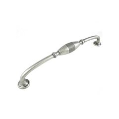 Striped 9 Inch Center to Center Antique Silver Cabinet Bail Pull Striped 9 Inch Center to Center Antique Silver Cabinet Bail Pull