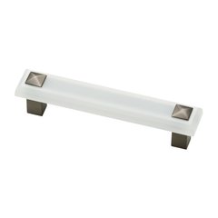 Kaley 3-3/4 Inch Center to Center Frosted/Heirloom Silver Cabinet Pull Kaley 3-3/4 Inch Center to Center Frosted/Heirloom Silver Cabinet Pull