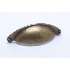 Andante 2-1/2 Inch Center to Center Dull Bronze Cabinet Cup Pull Andante 2-1/2 Inch Center to Center Dull Bronze Cabinet Cup Pull