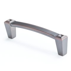 Connections 3-3/4 Inch Center to Center Venetian Bronze Cabinet Pull Connections 3-3/4 Inch Center to Center Venetian Bronze Cabinet Pull