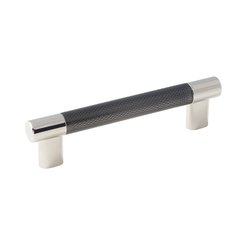 Esquire 5-1/16 Inch Center to Center Polished Nickel/Gunmetal Cabinet Pull Esquire 5-1/16 Inch Center to Center Polished Nickel/Gunmetal Cabinet Pull