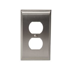 Candler One Receptacle Wall Plate Satin Nickel Candler One Receptacle Wall Plate Satin Nickel