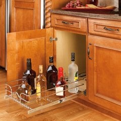 15 inch Single Pull-Out Basket Chrome 15 inch Single Pull-Out Basket Chrome