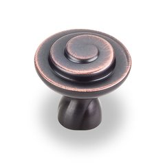 Duval 1-1/4 Inch Diameter Dark Brushed Antique Copper Cabinet Knob Duval 1-1/4 Inch Diameter Dark Brushed Antique Copper Cabinet Knob