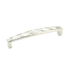 Crescendo 5-5/8 Inch Center to Center Mother of Pearl, Polished Nickel Cabinet Pull Crescendo 5-5/8 Inch Center to Center Mother of Pearl, Polished Nickel Cabinet Pull