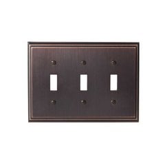 Mulholland Three Toggle Wall Plate Oil Rubbed Bronze Mulholland Three Toggle Wall Plate Oil Rubbed Bronze