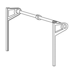36 inch Spring Tension Tracks System-Almond 36 inch Spring Tension Tracks System-Almond