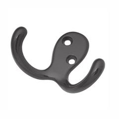 Double Utility Coat Hook Black Double Utility Coat Hook Black