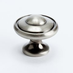 Euro Traditions 1-3/16 Inch Diameter Brushed Black Nickel Cabinet Knob Euro Traditions 1-3/16 Inch Diameter Brushed Black Nickel Cabinet Knob