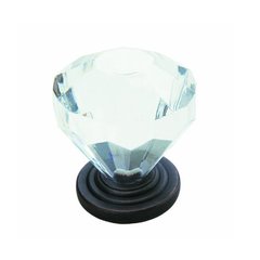 Traditional Classics 1-1/4 Inch Diameter Crystal/Oil Rubbed Bronze Cabinet Knob Traditional Classics 1-1/4 Inch Diameter Crystal/Oil Rubbed Bronze Cabinet Knob