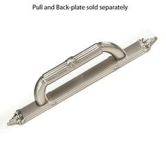 Versailles Forged Solid Brass 3-3/4 Inch Center to Center Satin Nickel Cabinet Pull Versailles Forged Solid Brass 3-3/4 Inch Center to Center Satin Nickel Cabinet Pull
