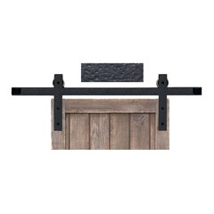 Basic Barn Door Rolling Hardware & 7' Track Rough Iron Basic Barn Door Rolling Hardware & 7' Track Rough Iron