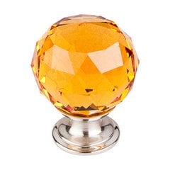 Crystal 1-3/8 Inch Diameter Amber Crystal Cabinet Knob Crystal 1-3/8 Inch Diameter Amber Crystal Cabinet Knob