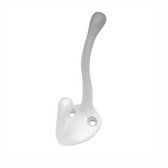 Double Vertical Utility Coat Hook White Double Vertical Utility Coat Hook White