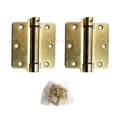 LB4311-350 1/4 inch Radius Corner Single Act Spring Hinge -Brass LB4311-350 1/4 inch Radius Corner Single Act Spring Hinge -Brass