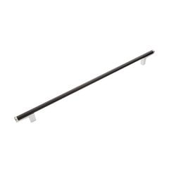 Regatta 11-5/16 Inch Center to Center Matte Black/Polished Chrome Cabinet Pull Regatta 11-5/16 Inch Center to Center Matte Black/Polished Chrome Cabinet Pull
