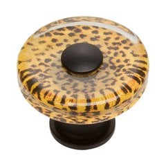 Cheetah 1-1/2 Inch Diameter Matte Black Cabinet Knob Cheetah 1-1/2 Inch Diameter Matte Black Cabinet Knob