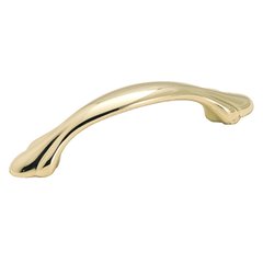 Radiance 3 Inch Center to Center Polished Brass Cabinet Pull Radiance 3 Inch Center to Center Polished Brass Cabinet Pull