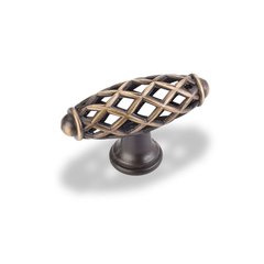 Tuscany 2-5/16 Inch Diameter Antique Brushed Satin Brass Cabinet Knob Tuscany 2-5/16 Inch Diameter Antique Brushed Satin Brass Cabinet Knob