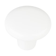 Tempo 1-3/8 Inch Diameter White Plastic Cabinet Knob Tempo 1-3/8 Inch Diameter White Plastic Cabinet Knob
