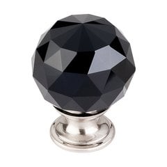 Crystal 1-3/8 Inch Diameter Black Crystal Cabinet Knob Crystal 1-3/8 Inch Diameter Black Crystal Cabinet Knob
