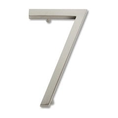 Modern Avalon House Number Seven Brushed Nickel Modern Avalon House Number Seven Brushed Nickel
