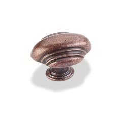 Amsden 1-7/16 Inch Diameter Dark Antique Copper Machined Cabinet Knob Amsden 1-7/16 Inch Diameter Dark Antique Copper Machined Cabinet Knob
