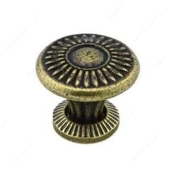 Traditional Cast Iron 1-1/4 Inch Diameter English Bronze Cabinet Knob Traditional Cast Iron 1-1/4 Inch Diameter English Bronze Cabinet Knob