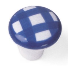 Sorrento 1-1/2 Inch Diameter Tattersall's Navy Cabinet Knob Sorrento 1-1/2 Inch Diameter Tattersall's Navy Cabinet Knob