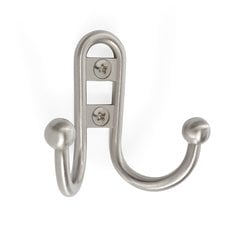 Amerock Double Prong Robe Hook Satin Nickel Amerock Double Prong Robe Hook Satin Nickel