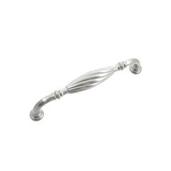French Twist 5 Inch Center to Center Satin Nickel Cabinet Pull French Twist 5 Inch Center to Center Satin Nickel Cabinet Pull