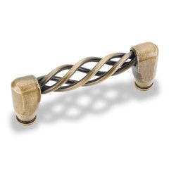 Zurich 3 Inch Center to Center Antique Brushed Satin Brass Cabinet Pull Zurich 3 Inch Center to Center Antique Brushed Satin Brass Cabinet Pull