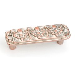 Fleur de Lis 3 Inch Center to Center Weathered Copper Nickel Cabinet Pull Fleur de Lis 3 Inch Center to Center Weathered Copper Nickel Cabinet Pull