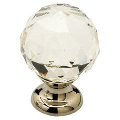 Fire 1-1/8 Inch Diameter Clear Crystal/Polished Nickel Cabinet Knob Fire 1-1/8 Inch Diameter Clear Crystal/Polished Nickel Cabinet Knob