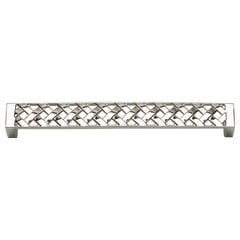 Lattice 6-5/16 Inch Center to Center Polished Nickel Cabinet Pull Lattice 6-5/16 Inch Center to Center Polished Nickel Cabinet Pull