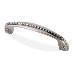 Rhodes 3-3/4 Inch Center to Center Bright Nickel Brushed Cabinet Pull Rhodes 3-3/4 Inch Center to Center Bright Nickel Brushed Cabinet Pull