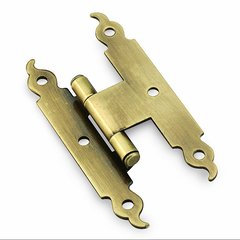 Non Self Closing 3/8" Offset H Hinge Antique English-Pair Non Self Closing 3/8" Offset H Hinge Antique English-Pair