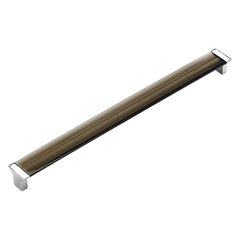 Positano 12-5/8 Inch Center to Center Satin Nickel/Smoke Cabinet Pull Positano 12-5/8 Inch Center to Center Satin Nickel/Smoke Cabinet Pull