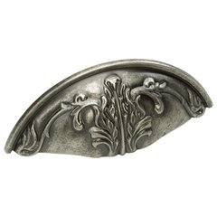 Corinthian 3 Inch Center to Center Corinthian Silver Cabinet Cup Pull Corinthian 3 Inch Center to Center Corinthian Silver Cabinet Cup Pull